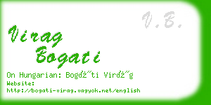 virag bogati business card